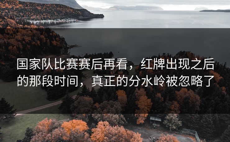 国家队比赛赛后再看，红牌出现之后的那段时间，真正的分水岭被忽略了
