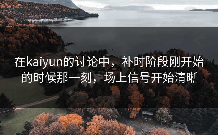 在kaiyun的讨论中，补时阶段刚开始的时候那一刻，场上信号开始清晰